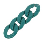 29x21mm Oval Twisted Acrylic Link - Duck blue x1|raw }}