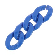 29x21mm Oval Twisted Acrylic Link - Electric blue x1
