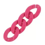 29x21mm Oval Twisted Acrylic Link - Candy Pink x1