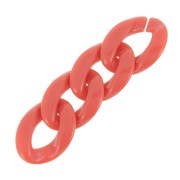29x21mm Oval Twisted Acrylic Link - Brick x1|raw }}