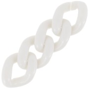 34x26mm Oval Twisted Acrylic Link - Cream x1|raw }}