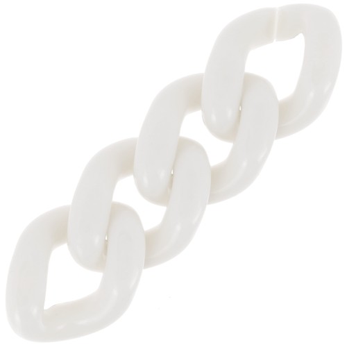 34x26mm Oval Twisted Acrylic Link - Cream x1