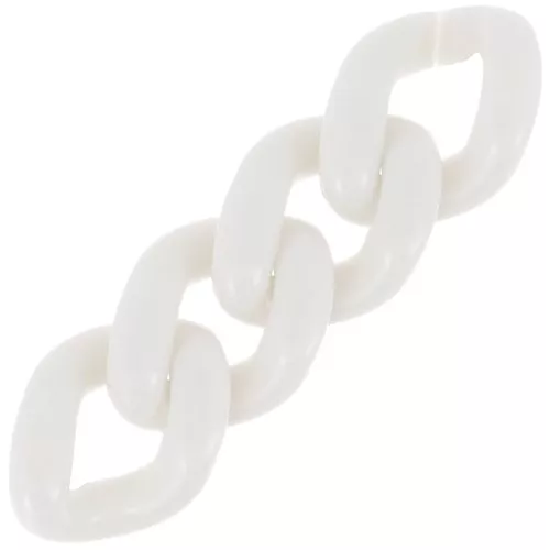 34x26mm Oval Twisted Acrylic Link - Cream x1