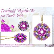 2x5mm Piros® Glass beads by Puca® - Pastel Bordeaux x10g