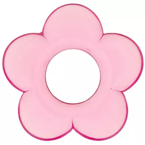 21mm transparent resin flower pendant - Pink x1