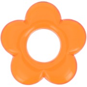 21mm transparent resin flower pendant - Orange x1|raw }}