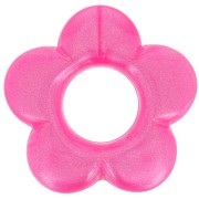 21mm opaque resin flower pendant - Fuchsia Pearl x1|raw }}