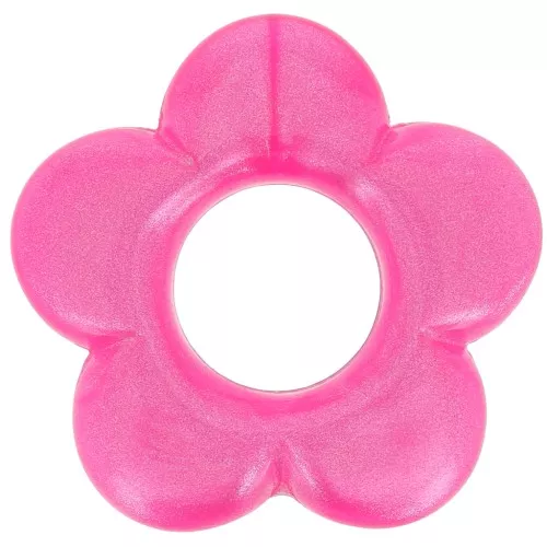 21mm opaque resin flower pendant - Fuchsia Pearl x1