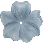23mm opaque resin flower bead - Dark Blue x1