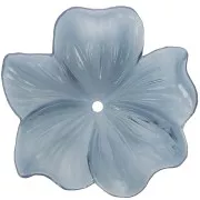 23mm opaque resin flower bead - Dark Blue x1