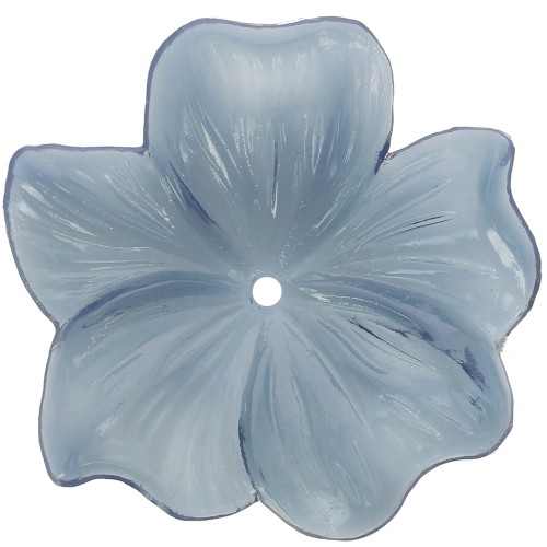 23mm opaque resin flower bead - Dark Blue x1
