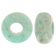 14mm Round large hole gemstone bead - donuts - Amazonite x1|raw }}