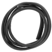 4mm stitched leather cord - Black x1m