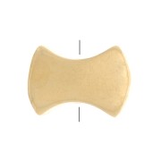 5x7mm Flat bow tie bead 3 micron Gold plated x1
