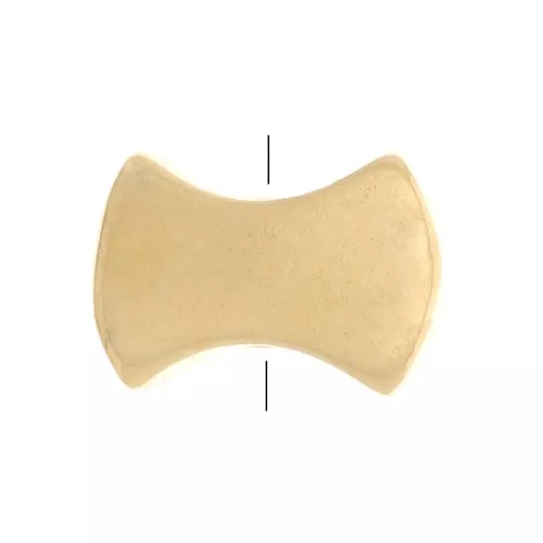 5x7mm Flat bow tie bead 3 micron Gold plated x1