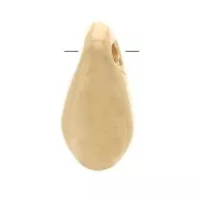 Flat dagger-shaped bead, 8x4 mm - 3-micron gold-plated x1