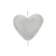 5x5.5mm 925 Sterling Silver Flat Heart Bead x1