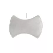 5x7mm 925 sterling Silver Flat bow tie bead x1