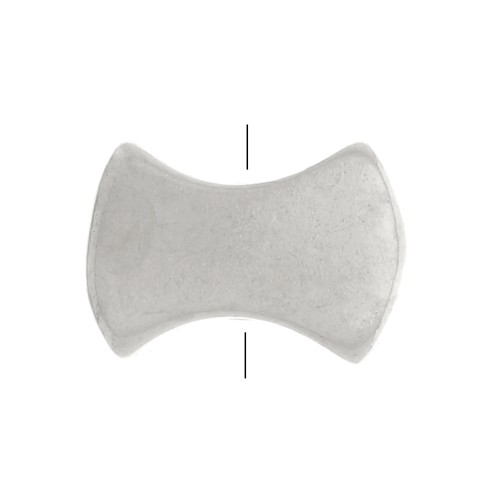 5x7mm 925 sterling Silver Flat bow tie bead x1