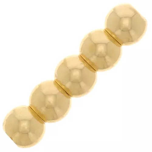 3mm round beads with large hole - Gold filled x100