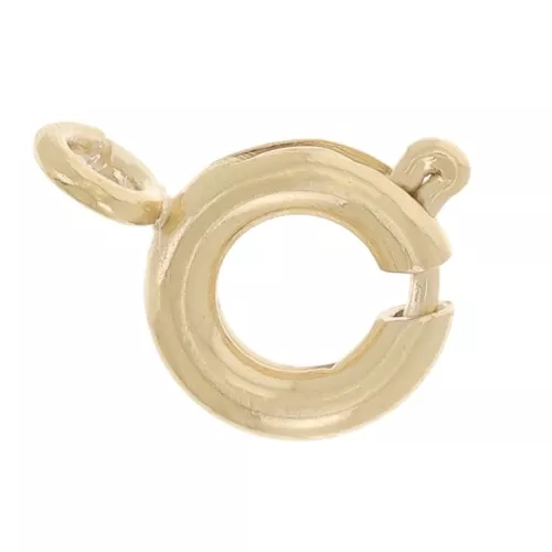 6mm spring clasps with open ring - 3 micron gold plated x20