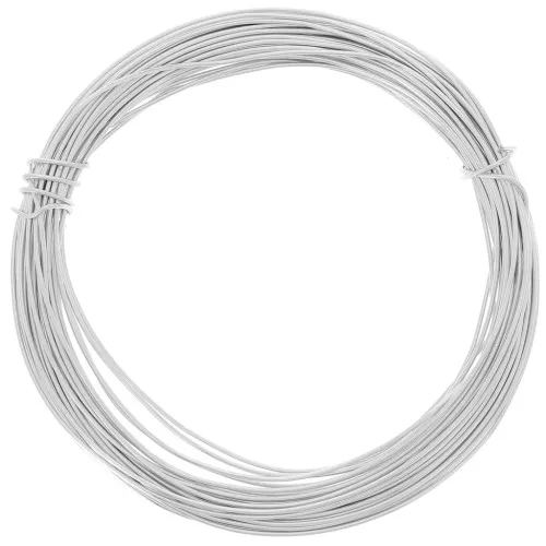 0.8mm Anodised aluminium wire - Silver x10m