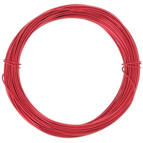 0.8mm Anodised aluminium wire - Red x10m