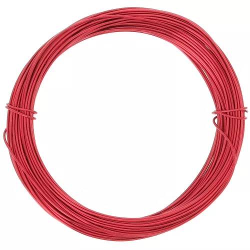 0.8mm Anodised aluminium wire - Red x10m