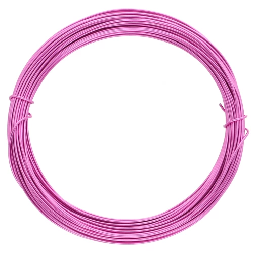0.8mm Anodised aluminium wire - Pink x10m