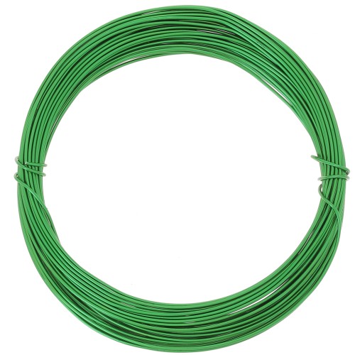 0.8mm Anodised aluminium wire - Green x10m