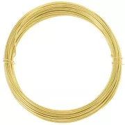 0.8mm Anodised aluminium wire - Gold x10m