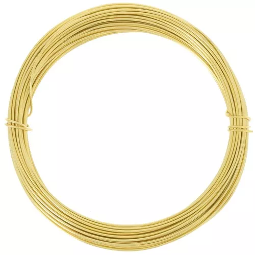 0.8mm Anodised aluminium wire - Gold x10m