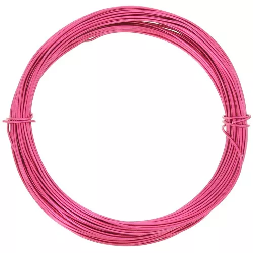 0.8mm Anodised aluminium wire - Fuchsia x10m