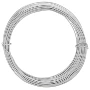 1mm Anodised aluminium wire - Silver tone x10m|raw }}