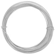 1mm Anodised aluminium wire - Silver tone x10m