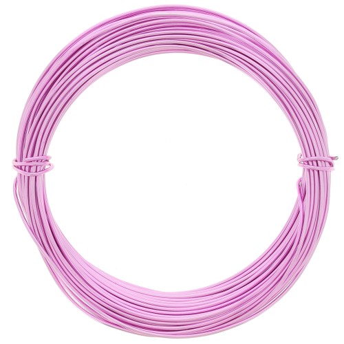 1mm Anodised aluminium wire - Pink x10m