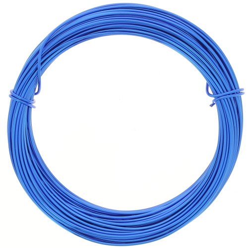 1mm Anodised aluminium wire - Electric blue x10m