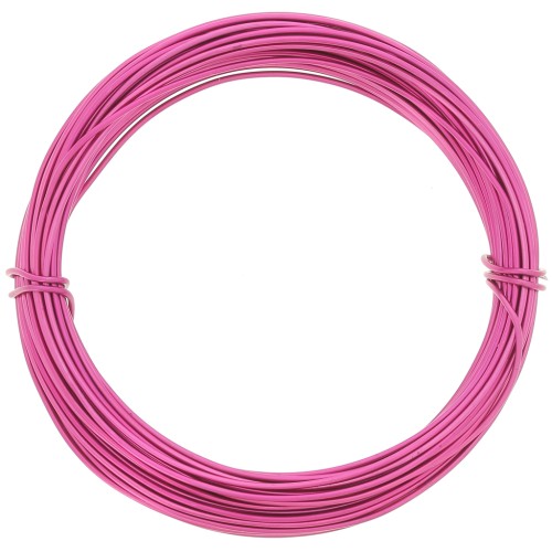 1mm Anodised aluminium wire - Fuchsia x10m