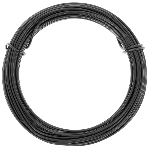 1.5mm Anodized aluminum wire - Black x10m