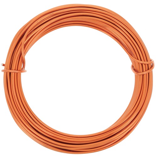 1.5mm Anodized aluminum wire - Dark orange x10m