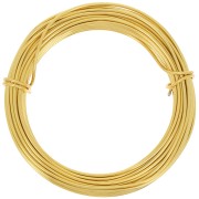 1.5mm Anodized aluminum wire - Gold Tone x10m