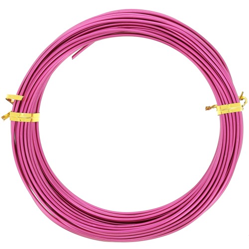 1.5mm Anodized aluminum wire - Fuchsia x10m