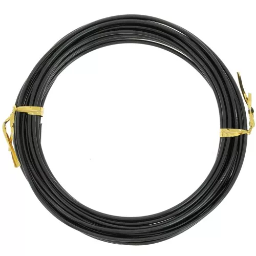 2mm Anodized aluminum wire - Black x5m