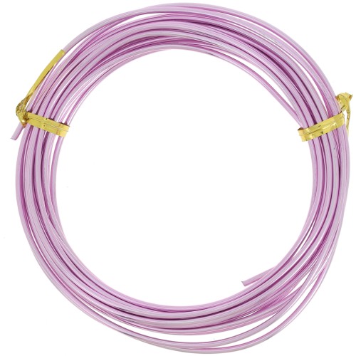 2mm Anodized aluminum wire - Pink x5m
