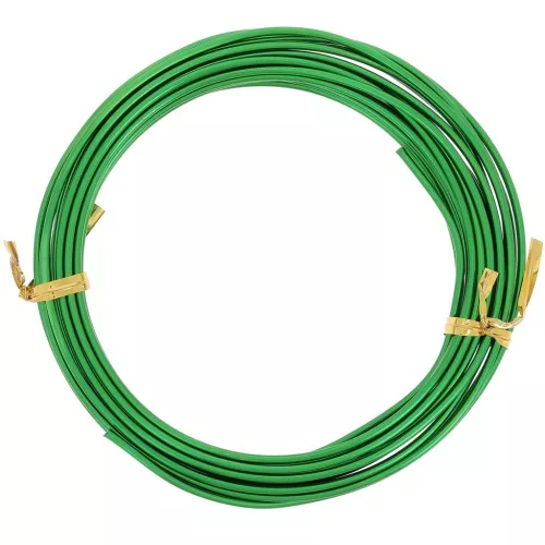2mm Anodized aluminum wire - Green x5m