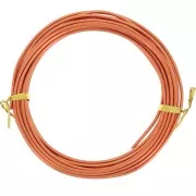 2mm Anodized aluminum wire - Dark orange x5m