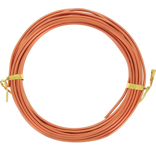 2mm Anodized aluminum wire - Dark orange x5m