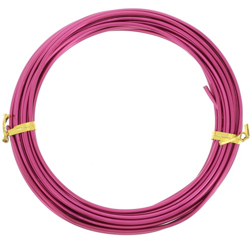 2mm Anodized aluminum wire - Fuchsia x5m