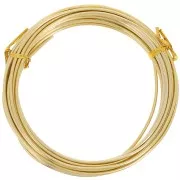 2mm Anodized aluminum wire - Gold Tone x5m