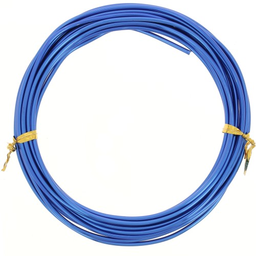 2mm Anodized aluminum wire - Electric blue x5m